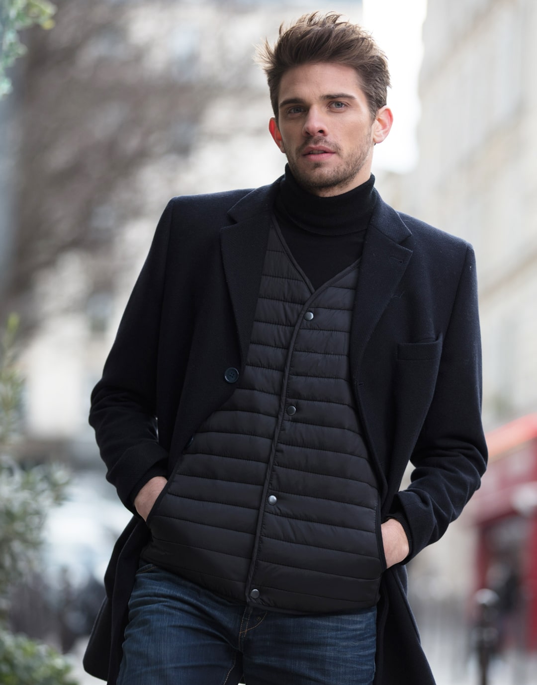 Blazer Veste Matelassée Noire Blazer Masculino Blazer MatelassÃ